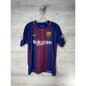 FC Barcelona Jersey Mens Medium Blue Red La Liga Soccer Messi Home Rakuten Nike